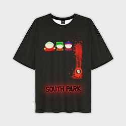 Футболка оверсайз мужская Южный парк главные персонажи South Park, цвет: 3D-принт