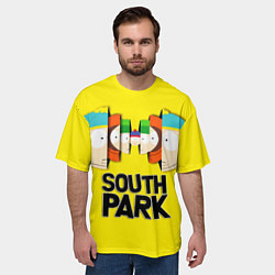 Футболка оверсайз мужская South Park - Южный парк персонажи, цвет: 3D-принт — фото 2