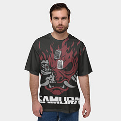 Футболка оверсайз мужская Johnny Silverhand Cyberpunk 2077, цвет: 3D-принт — фото 2