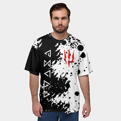 Футболка оверсайз мужская The Witcher black & white, цвет: 3D-принт — фото 2