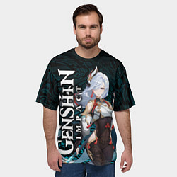 Футболка оверсайз мужская ШЭНЬ ХЭ АДЕПТ SHENHE, цвет: 3D-принт — фото 2