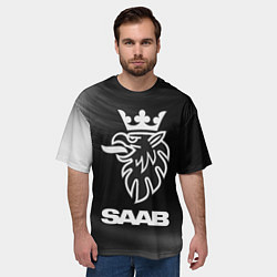 Футболка оверсайз мужская SAAB Звезды, цвет: 3D-принт — фото 2