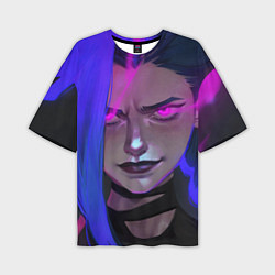 Футболка оверсайз мужская League Of Legends Arcane ДЖИНКС Jinx Powder, цвет: 3D-принт