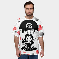 Футболка оверсайз мужская BOMB LOVE BENDY AND THE INK MACHINE, цвет: 3D-принт — фото 2