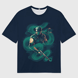 Футболка оверсайз мужская Снейк в дыму, цвет: 3D-принт