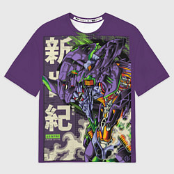 Мужская футболка оверсайз Evangelion Eva-01