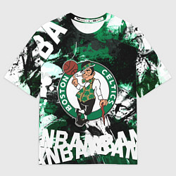 Футболка оверсайз мужская Бостон Селтикс , Boston Celtics, цвет: 3D-принт