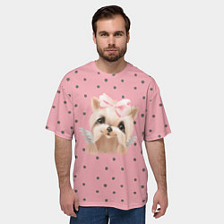 Футболка оверсайз мужская Йорк с крылышками, цвет: 3D-принт — фото 2