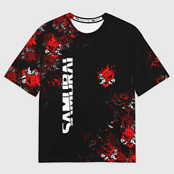 Футболка оверсайз мужская КИБЕРПАНК 2077 SAMURAI CYBERPUNK 2077, цвет: 3D-принт