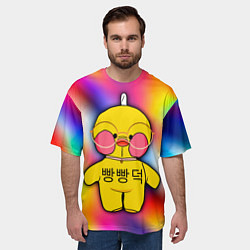 Футболка оверсайз мужская Лалафанфан Lalafanfan Duck, цвет: 3D-принт — фото 2