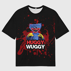 Футболка оверсайз мужская 3D Хаги ваги Huggy Wuggy Poppy Playtime, цвет: 3D-принт