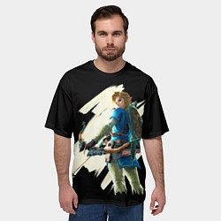 Футболка оверсайз мужская Линк с луком, цвет: 3D-принт — фото 2