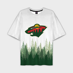 Мужская футболка оверсайз Minnesota Wild, Миннесота Уайлд Лес