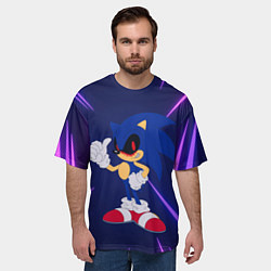 Футболка оверсайз мужская SONIC EXE СОНИК, цвет: 3D-принт — фото 2