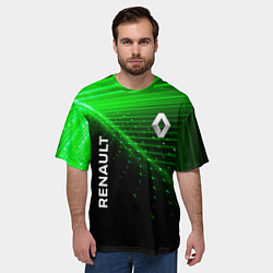 Футболка оверсайз мужская Renault green, цвет: 3D-принт — фото 2