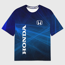 Футболка оверсайз мужская Honda - Blue, цвет: 3D-принт
