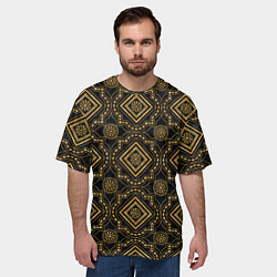 Футболка оверсайз мужская Versace classic pattern, цвет: 3D-принт — фото 2