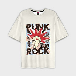 Футболка оверсайз мужская Punk Rock Панк, цвет: 3D-принт