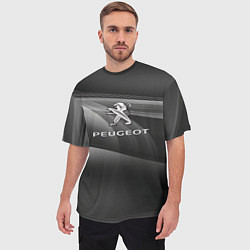 Футболка оверсайз мужская Peugeot blak, цвет: 3D-принт — фото 2