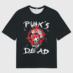 Футболка оверсайз мужская Punks Not Dead Анархия, цвет: 3D-принт