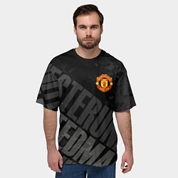 Футболка оверсайз мужская Manchester United , Манчестер Юнайтед, цвет: 3D-принт — фото 2