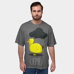 Футболка оверсайз мужская Кря, цвет: 3D-принт — фото 2