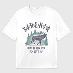 Футболка оверсайз мужская SIBERIA из России с Любовью, цвет: 3D-принт