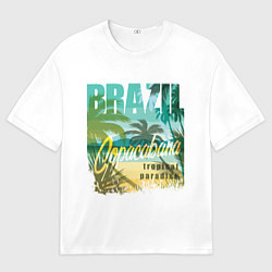 Футболка оверсайз мужская Тропический Рай Бразилии, цвет: 3D-принт