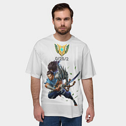 Футболка оверсайз мужская Yasuo Meme, цвет: 3D-принт — фото 2