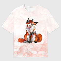 Футболка оверсайз мужская Влюблённые Лисы Love, цвет: 3D-принт