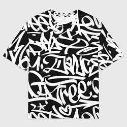 Мужская футболка оверсайз КРУТОЕ ГРАФФИТИ Я РЭПЕР