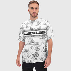Футболка оверсайз мужская LEXUS BIG EMBLEMA PATTERN, цвет: 3D-принт — фото 2