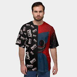 Футболка оверсайз мужская Poppy Playtime Half Pattern Half Face, цвет: 3D-принт — фото 2