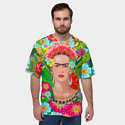 Футболка оверсайз мужская Фрида Кало Мексика Художник Феминист 3D, цвет: 3D-принт — фото 2