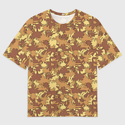 Футболка оверсайз мужская Творческий камуфляж в военном стиле, цвет: 3D-принт