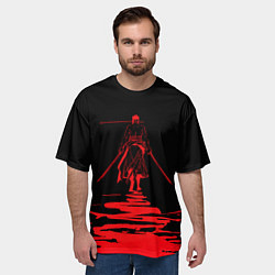 Футболка оверсайз мужская One Piece Красный след, цвет: 3D-принт — фото 2