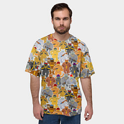 Футболка оверсайз мужская Gangsta Cats, цвет: 3D-принт — фото 2