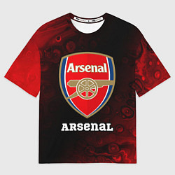Мужская футболка оверсайз АРСЕНАЛ Arsenal Разводы