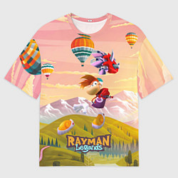 Футболка оверсайз мужская Rayman воздушные шары, цвет: 3D-принт