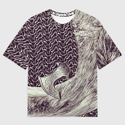 Мужская футболка оверсайз Доспехи Викинга