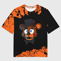 Футболка оверсайз мужская FNAF - ФРЕДДИ Краска, цвет: 3D-принт