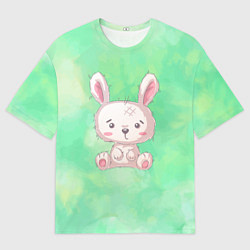 Футболка оверсайз мужская Милый маленький зайчик, цвет: 3D-принт