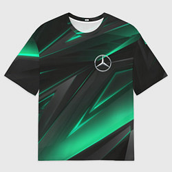Футболка оверсайз мужская MERCEDES-BENZ AMG NEON STRIPES PETRONAS, цвет: 3D-принт