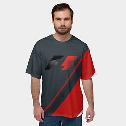 Футболка оверсайз мужская F1 Большое лого, цвет: 3D-принт — фото 2