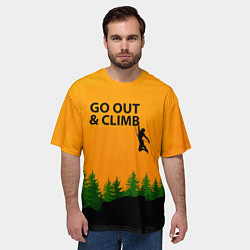 Футболка оверсайз мужская Скалолазание - это жизнь, цвет: 3D-принт — фото 2