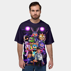 Футболка оверсайз мужская Five Nights at Freddys: Security Breach персонажи, цвет: 3D-принт — фото 2