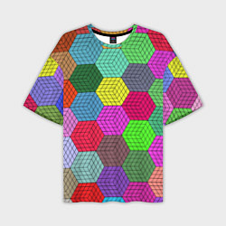 Футболка оверсайз мужская Геометрический узор Pattern, цвет: 3D-принт