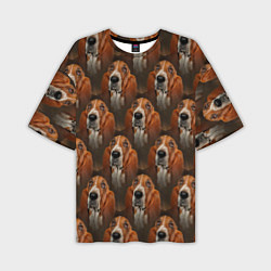 Мужская футболка оверсайз Dog patternt