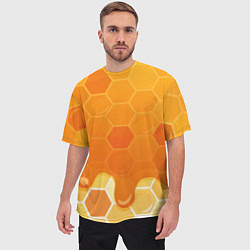 Футболка оверсайз мужская Мёд от пчёл, цвет: 3D-принт — фото 2