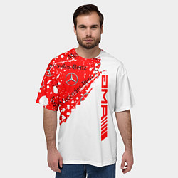 Футболка оверсайз мужская Mercedes amg мерседес амг, цвет: 3D-принт — фото 2